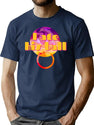 Ate His Ball - Funny Engrish Bad Translation Bootleg Graphic T-Shirt - Navy