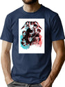 Ateez 80S Vintage Rock Bootleg Bootleg Graphic T-Shirt - Navy