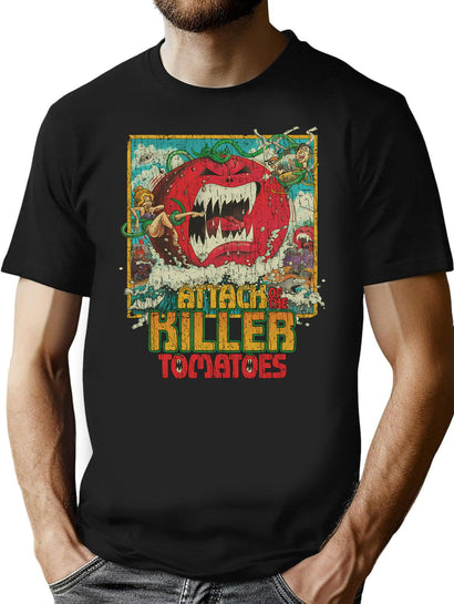 Attack Of The Killer Tomatoes 1978 T-Shirt for Men & Women, T-Shirts Graphic Tee - Black