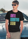 Auntie Godmother Legend Vintage T-Shirt for Men & Women, T-Shirts Graphic Tee - Navy