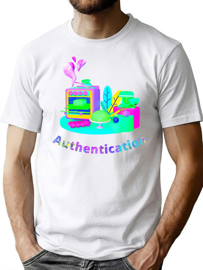 Authentication Surreal Bad Translation Bootleg Graphic T-Shirt - Black