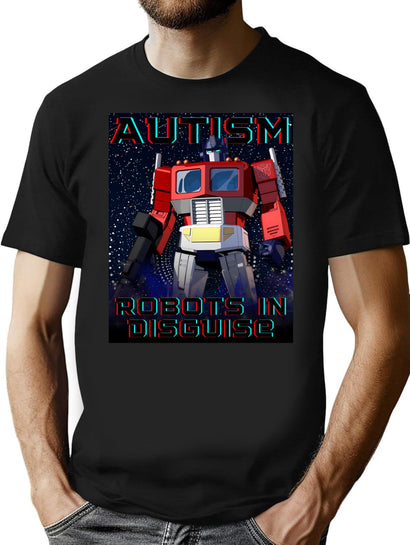 Autism Prime Bootleg Graphic T-Shirt - Black