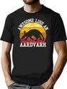 Awesome Aardvark Costume Funny Vintage Anteater Animal T-Shirt for Men & Women, T-Shirts Graphic Tee - Black