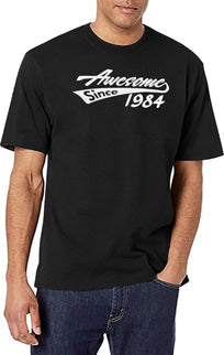 Awesome Since 1984 Cool 41St Birthday Gift Funny Vintage 41 Year Old Bday Gifts Boy Girl T-Shirt for Men & Women, T-Shirts Graphic Tee - Black