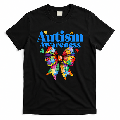 Be Kind Bow Autism Awareness Autism Support Love T-Shirt