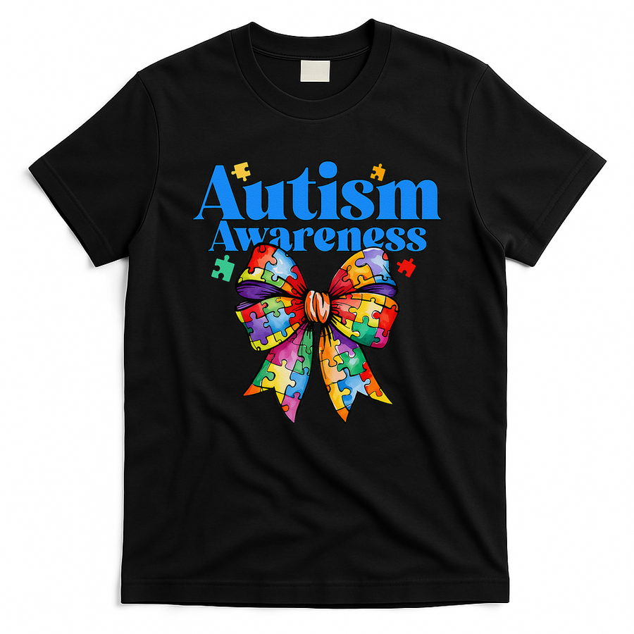 Be Kind Bow Autism Awareness Autism Support Love T-Shirt