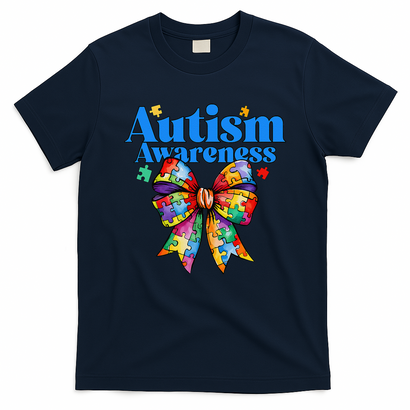 Be Kind Bow Autism Awareness Autism Support Love T-Shirt