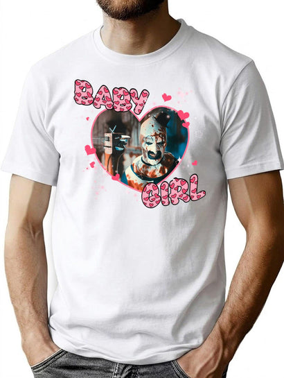 Baby Girl Art T-Shirt for Men & Women, T-Shirts Graphic Tee - Black