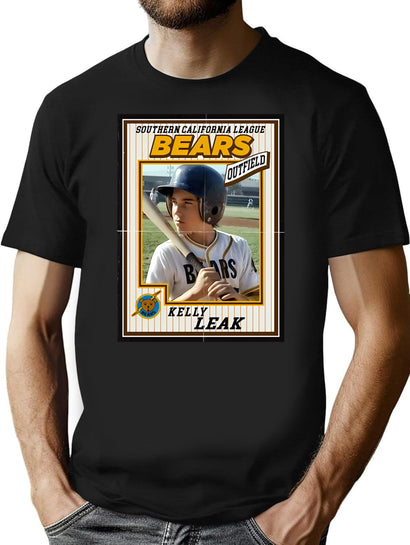 Bad News Bears Baseball Card Kelly Leak T-Shirt for Men & Women, T-Shirts Graphic Tee - Black