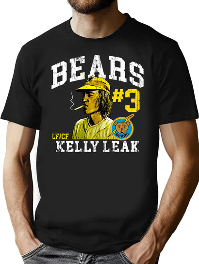 Bad News Bears Baseball Kelly Leak T-Shirt for Men & Women, T-Shirts Graphic Tee - Black