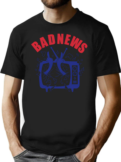Bad News T-Shirt for Men & Women, T-Shirts Graphic Tee - Black