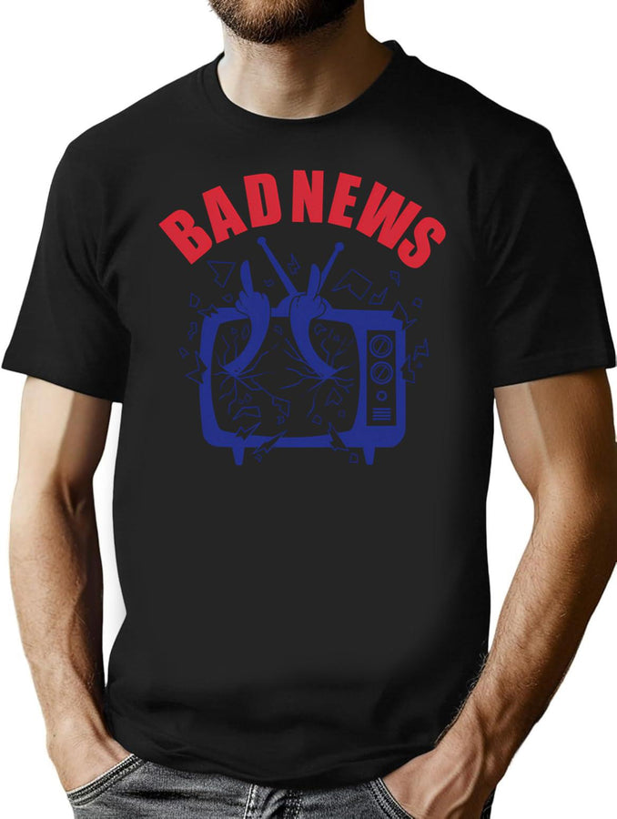 Bad News T-Shirt for Men & Women, T-Shirts Graphic Tee - Black