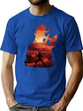 Baldurs Gate 3 - Karlach Negative Illusion Classic Premium Heavyweight Cotton T-Shirt - Blue