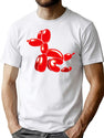 Balloon Doggie Poop T-Shirt for Men & Women, T-Shirts Graphic Tee - White