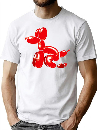 Balloon Doggie Poop T-Shirt for Men & Women, T-Shirts Graphic Tee - Black