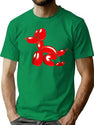 Balloon Doggie Poop T-Shirt for Men & Women, T-Shirts Graphic Tee - Green