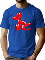 Balloon Doggie Poop T-Shirt for Men & Women, T-Shirts Graphic Tee - Blue