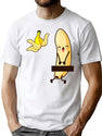 Banana Strip T-Shirt for Men & Women, T-Shirts Graphic Tee - White