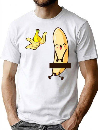 Banana Strip T-Shirt for Men & Women, T-Shirts Graphic Tee - Black