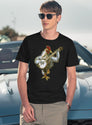Banjo Playing Chicken T-Shirt for Men & Women, T-Shirts Graphic Tee - Navy
