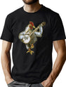 Banjo Playing Chicken T-Shirt for Men & Women, T-Shirts Graphic Tee - Green