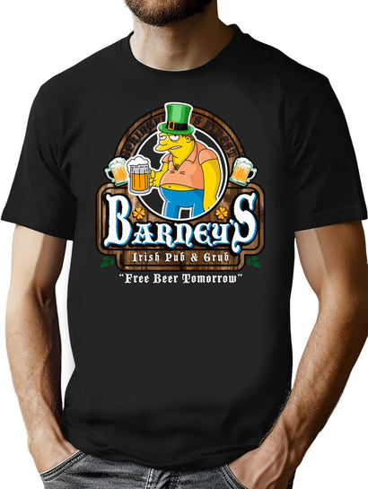 Barney'S Irish Pub And Grub T-Shirt for Men & Women, T-Shirts Graphic Tee - Black