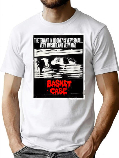 Basket Case Tshirt 80S Horror Movie Vhs Cover T-Shirt for Men & Women, T-Shirts Graphic Tee - Black
