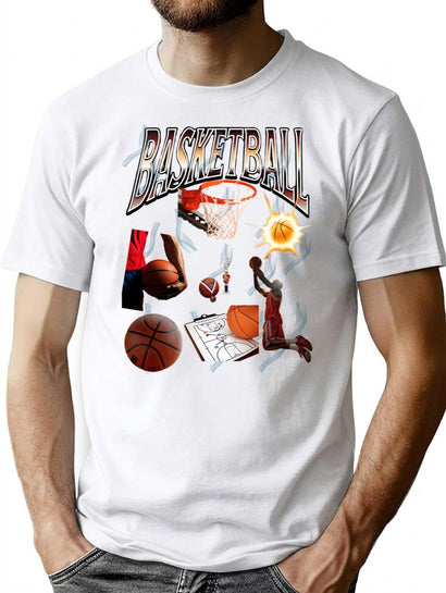 Basketball Is My Valentine. Bootleg Bootleg Graphic T-Shirt - Black