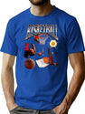 Basketball Is My Valentine. Bootleg Bootleg Graphic T-Shirt - Blue