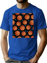 Basketball Bootleg Graphic T-Shirt - Blue