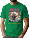 Bass Fish Funny T-Shirt for Men & Women, T-Shirts Graphic Tee - Green