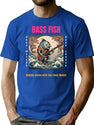 Bass Fish Funny T-Shirt for Men & Women, T-Shirts Graphic Tee - Blue