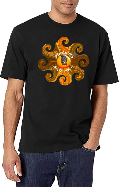 Batzilla - Supporter Vintage Swirl T-Shirt for Men & Women, T-Shirts Graphic Tee - Black