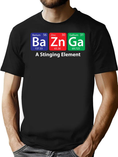 Bazinga Element Chart T-Shirt for Men & Women, T-Shirts Graphic Tee - Black