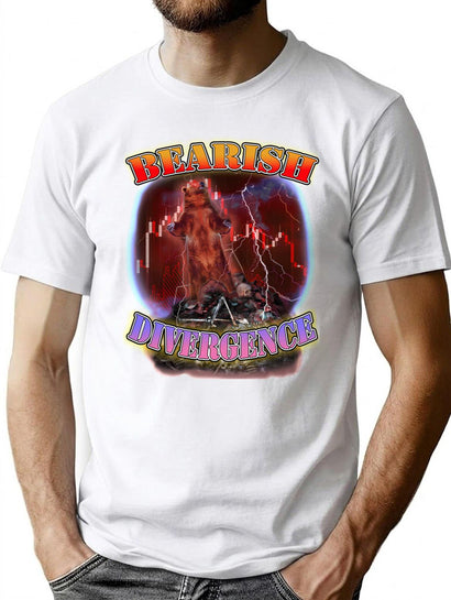 Bearish Divergence Bootleg Design Bootleg Graphic T-Shirt - Black