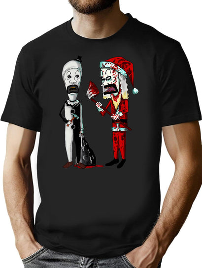 Beavis And Butthead Art The Clown Mash Up T-Shirt for Men & Women, T-Shirts Graphic Tee - Black