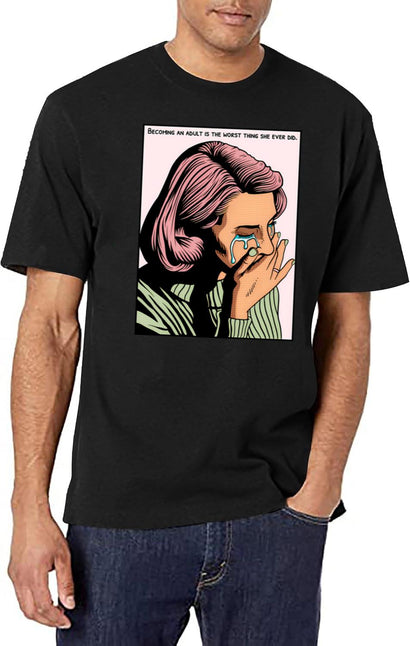 Becoming An Adult Sucks T-Shirt for Men & Women, T-Shirts Graphic Tee - Black