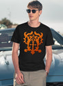 Belmont Family Crest Black T-Shirt - Navy
