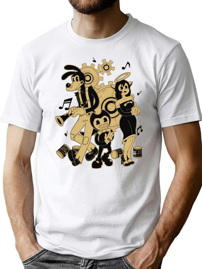 Bendy and The Ink Machine Essential T-Shirt T-Shirt for Men & Women, T-Shirts Graphic Tee - Black