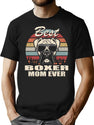 Best Boxer Mom Ever Vintage Retro Dog Mom T-Shirt for Men & Women, T-Shirts Graphic Tee - Black