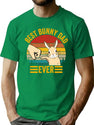 Best Bunny Dad Ever Vintage Rabbit Lover Father Pet Rabbit T-Shirt for Men & Women, T-Shirts Graphic Tee - Green