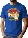 Best Bunny Dad Ever Vintage Rabbit Lover Father Pet Rabbit T-Shirt for Men & Women, T-Shirts Graphic Tee - Blue