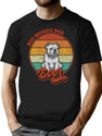 Best English Bulldog Dad Ever - Vintage Sunset - Vintage English Bulldog T-Shirt for Men & Women, T-Shirts Graphic Tee - Black