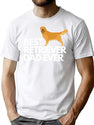 Best Golden Retriever Dad Ever Quote Funny Retriever Dad Saying T-Shirt for Men & Women, T-Shirts Graphic Tee - White