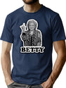 Betty White Funny Finger T-Shirt for Men & Women, T-Shirts Graphic Tee - Navy