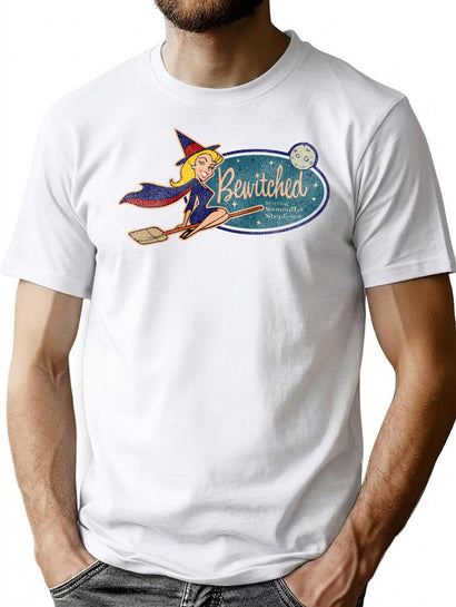 Bewitched Oval Vintage Worn Ii T-Shirt for Men & Women, T-Shirts Graphic Tee - Black