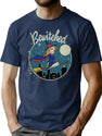 Bewitched Oval Vintage Worn T-Shirt for Men & Women, T-Shirts Graphic Tee - Navy