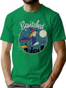Bewitched Oval Vintage Worn T-Shirt for Men & Women, T-Shirts Graphic Tee - Green