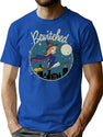 Bewitched Oval Vintage Worn T-Shirt for Men & Women, T-Shirts Graphic Tee - Blue