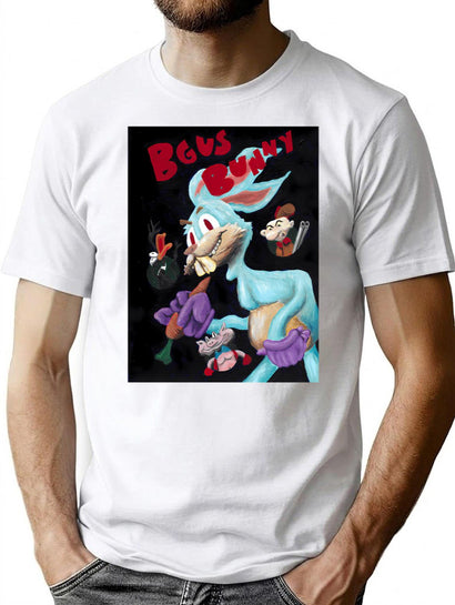 Bgus Bunny Bootleg Graphic T-Shirt - Black